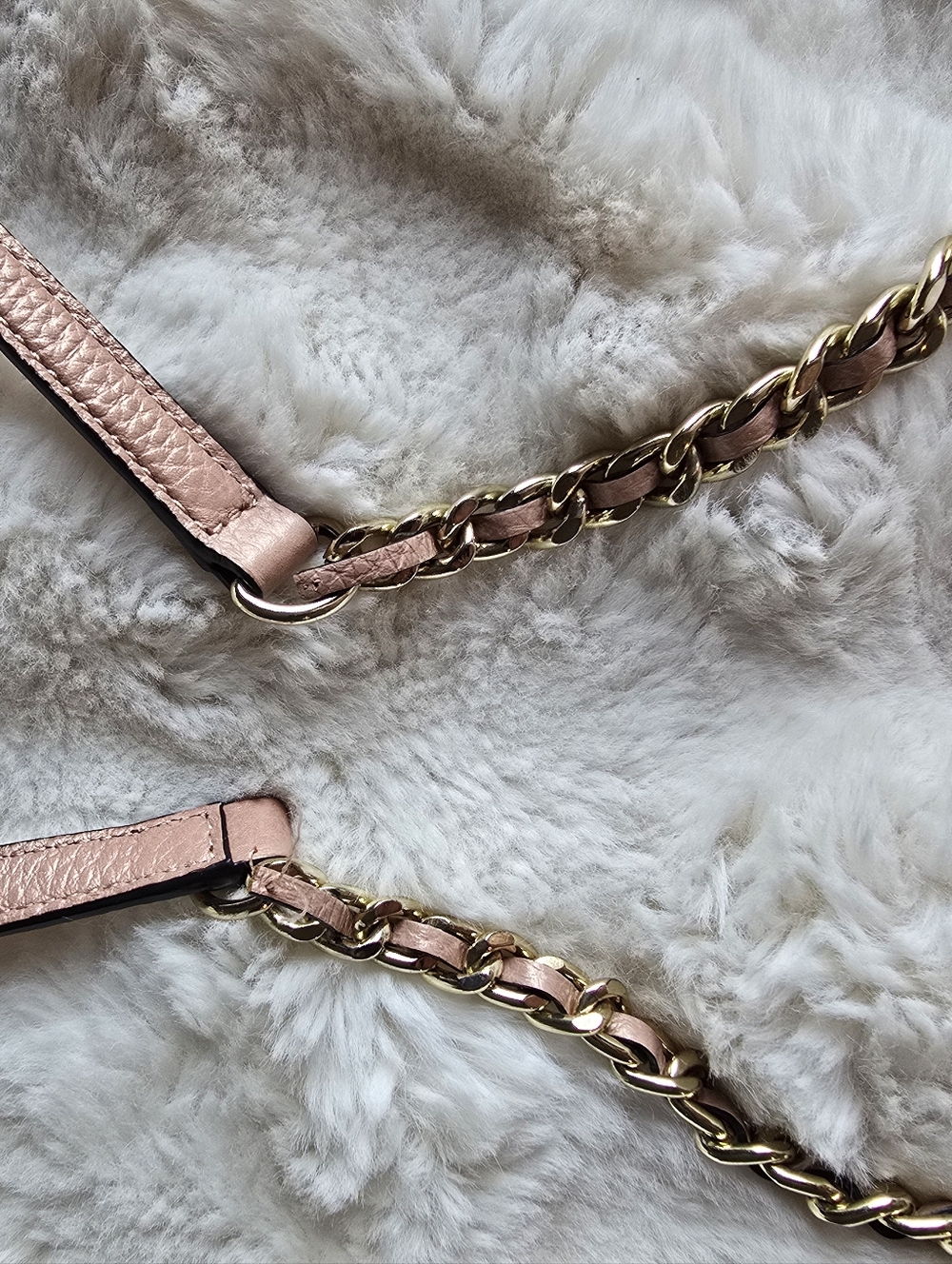Karl Lagerfeld Quilted Blush Pink Leather Crossbody Bag - Picture 4 of 5